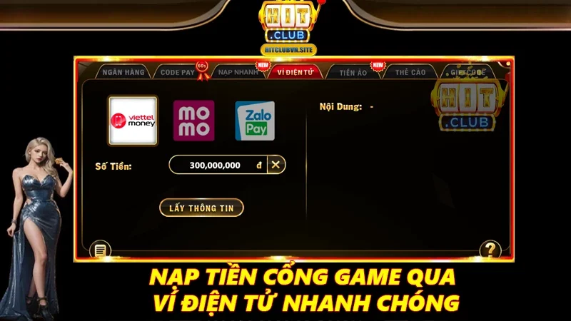 Nạp tiền cổng game qua ví điện tử nhanh chóng Nạp tiền cổng game qua ví điện tử nhanh chóng